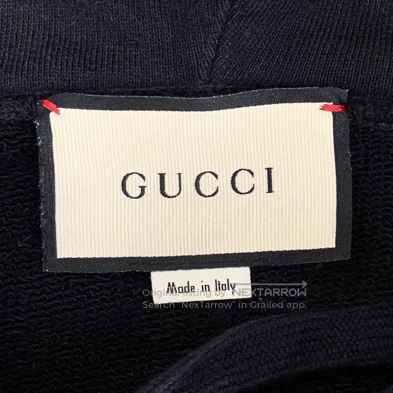 Gucci Gucci Black logo striped printed cotton hooded drawstring Size US XS / EU 42 / 0 - 6 Thumbnail