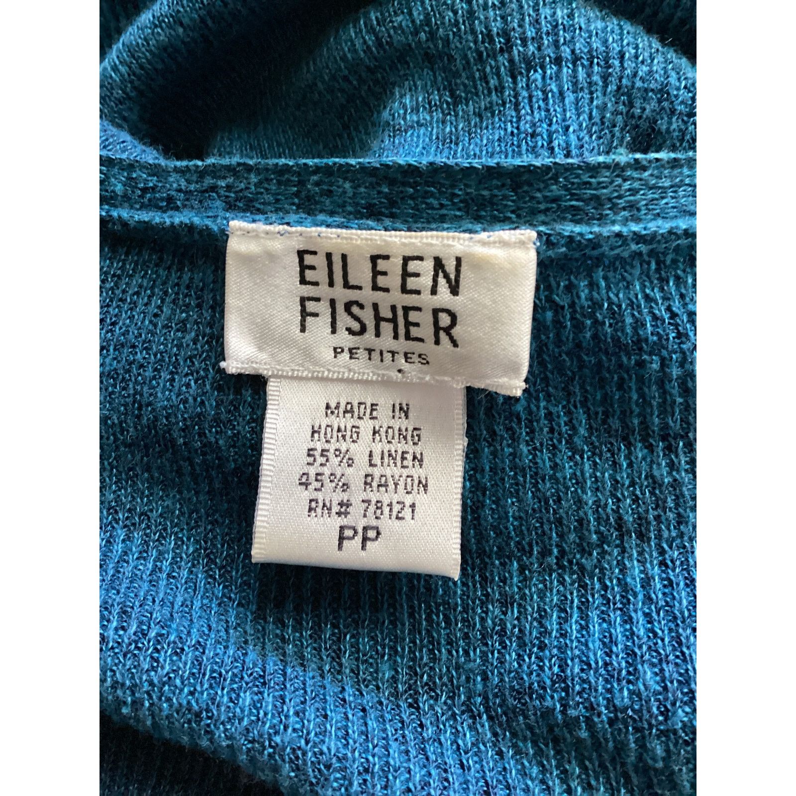 Eileen Fisher Eileen Fisher Petites Blue Cardigan Sweater 0/2 PP Stretch Size XS / US 0-2 / IT 36-38 - 5 Thumbnail
