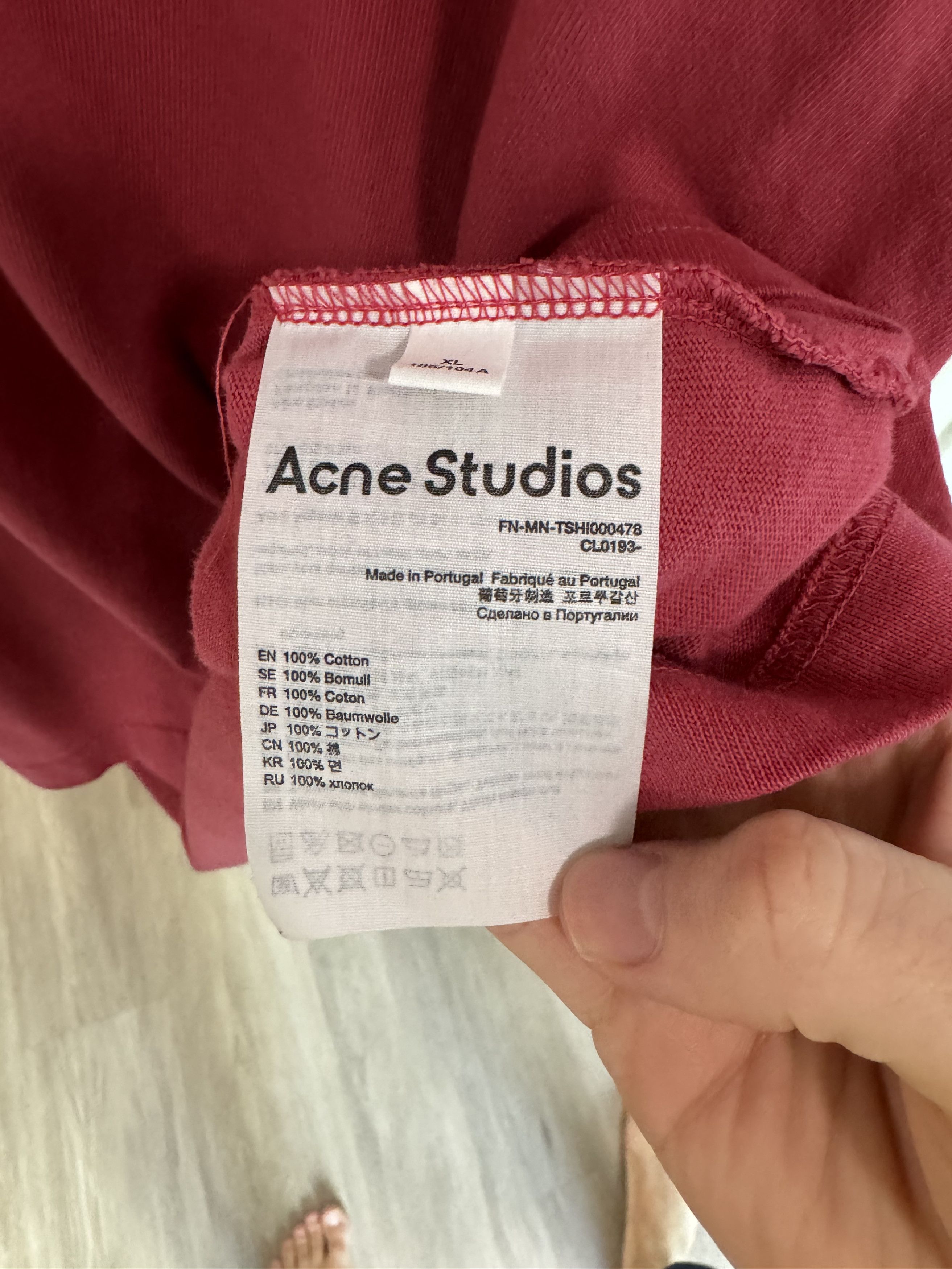 Acne Studios Acne Studios Pink Embossed T-Shirt Size US XL / EU 56 / 4 - 6 Thumbnail