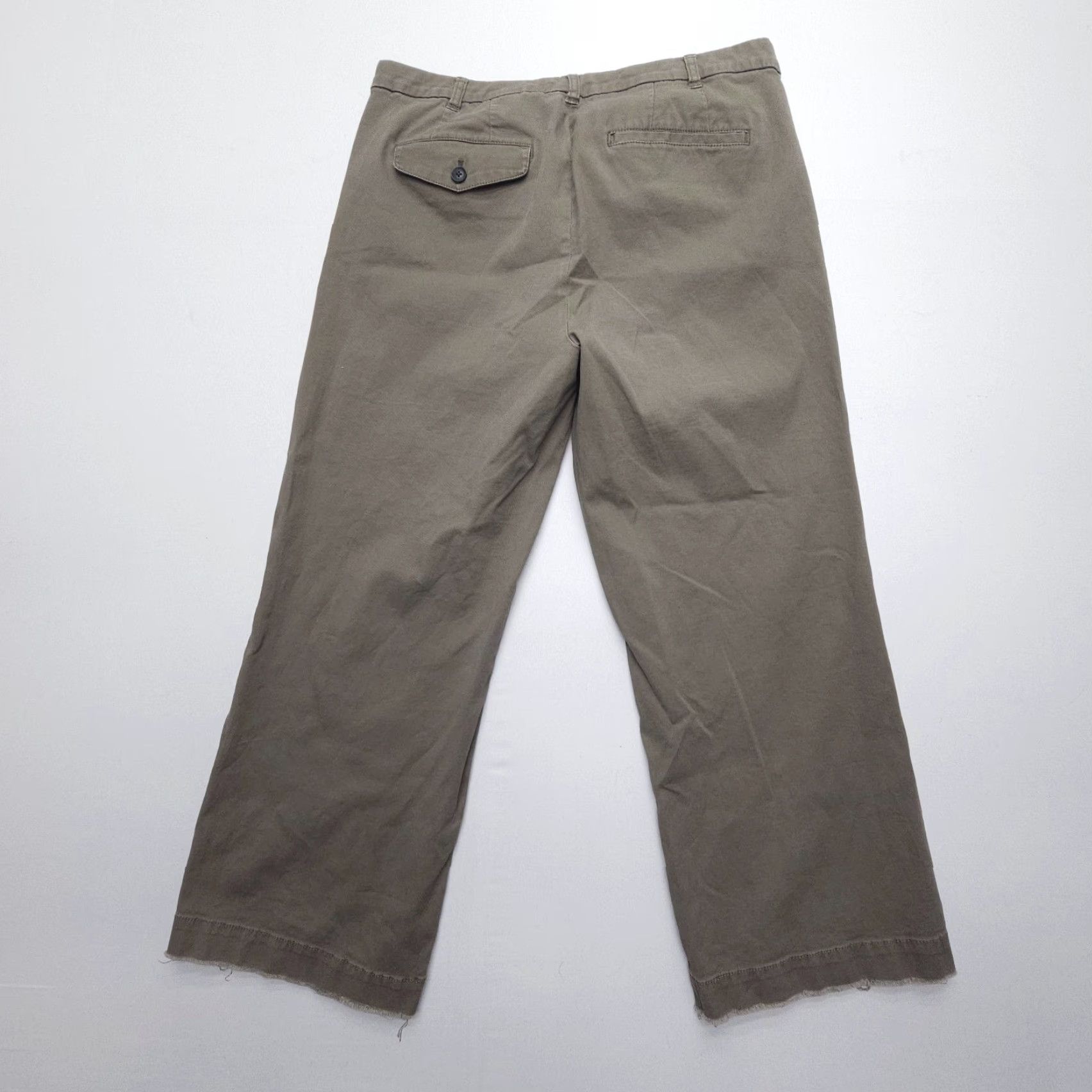 Vintage ATM Anthony Thomas Melillo Green Cropped Boyfriend Pants Size 10 33x25" Casual Womens Size 32" / US 10 / IT 46 - 2 Thumbnail