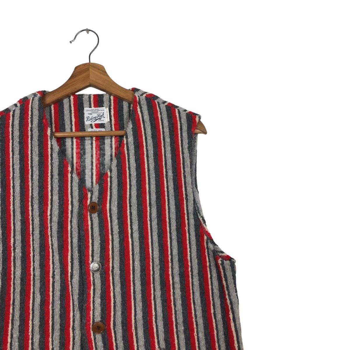 Japanese Brand 📌Vintage Vest Jacket Hickory Riding High Issey Miyake Size US M / EU 48-50 / 2 - 7 Thumbnail