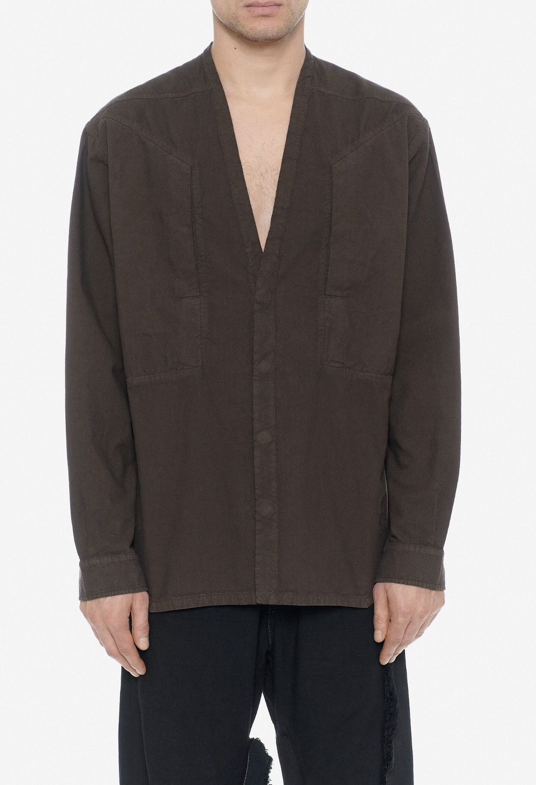 Rick Owens Drkshdw Last Rick Owens Drkshdw Larry Jumbo Fogpocket Shirt Size US S / EU 44-46 / 1 - 1 Thumbnail