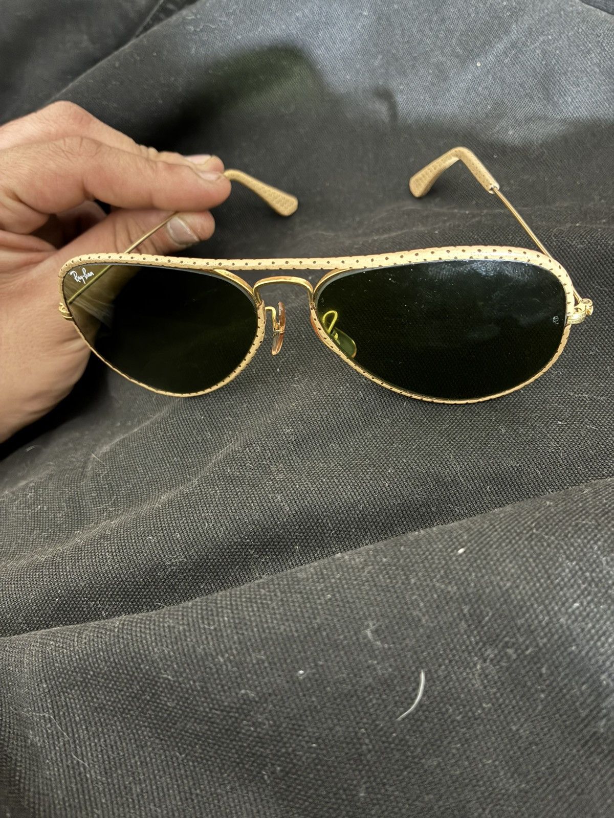 Bausch & Lomb × RayBan Vintage B&L Ray-Ban USA Leathers Aviator 58[]14 Size ONE SIZE - 2 Thumbnail