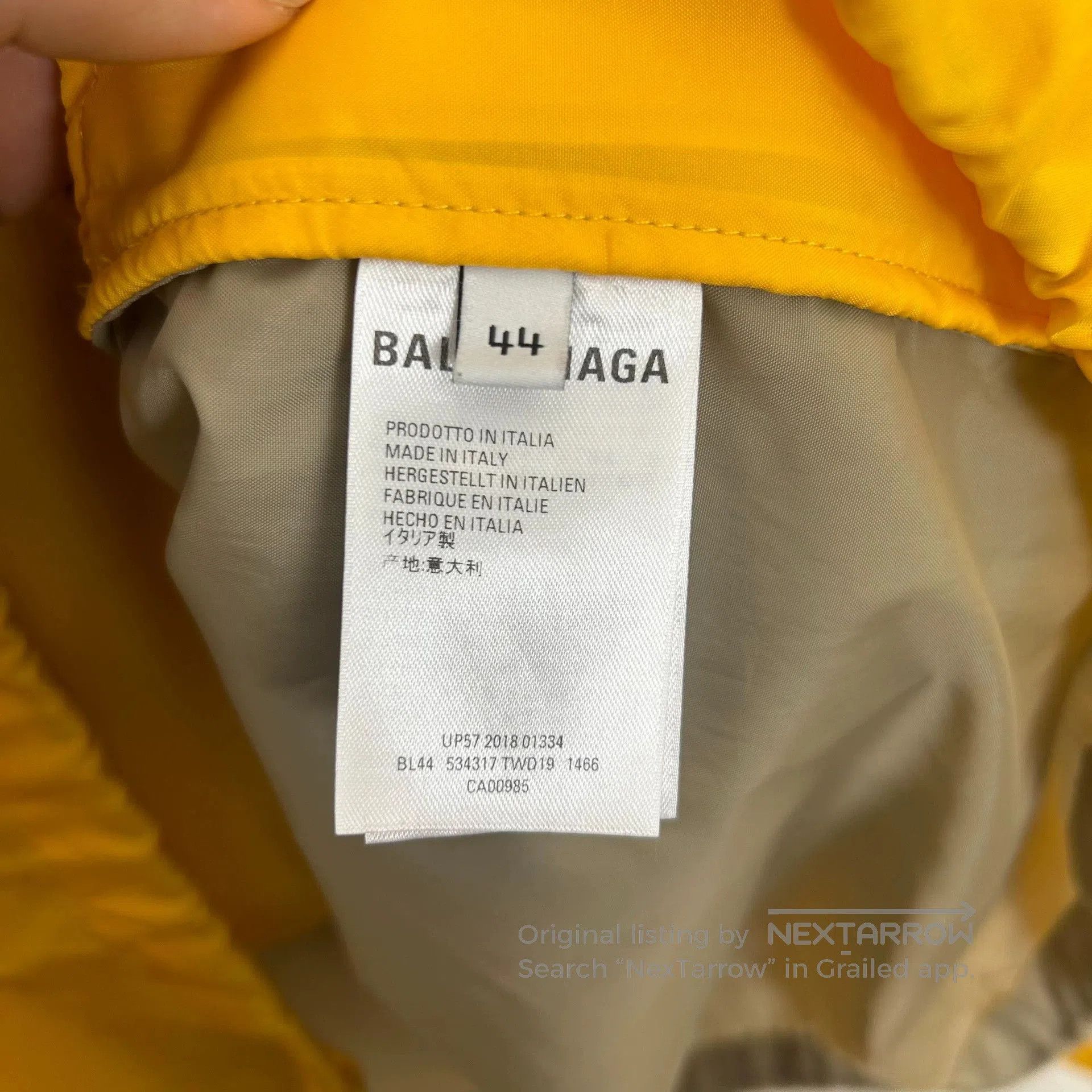 Balenciaga balenciaga black yellow logo rain jacket. Size US L / EU 52-54 / 3 - 4 Thumbnail