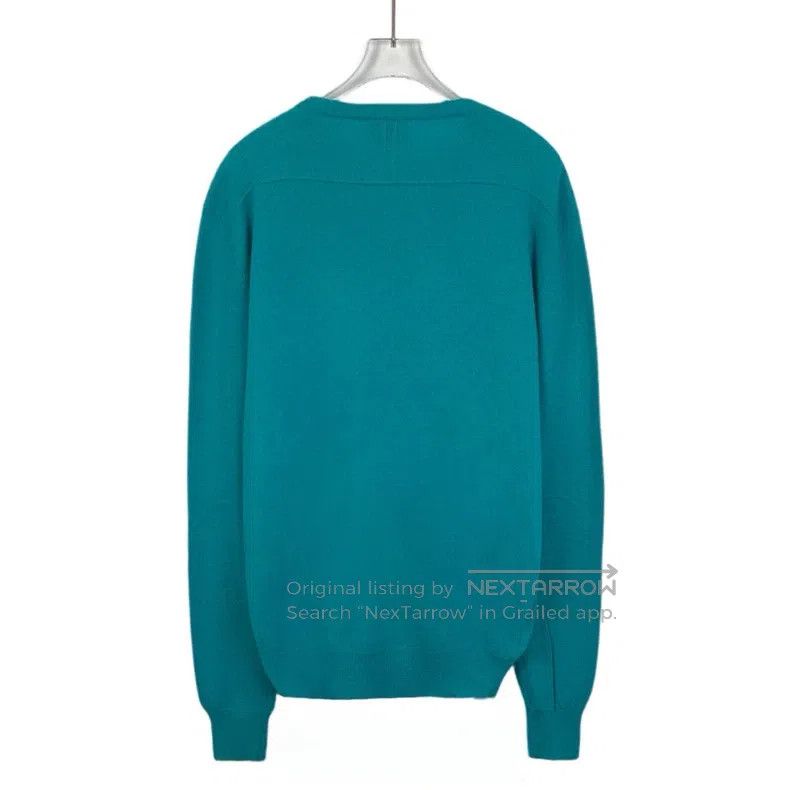 Hermes Hermes Blue wool round-neck long-sleeve knit top Size US M / EU 48-50 / 2 - 2 Thumbnail