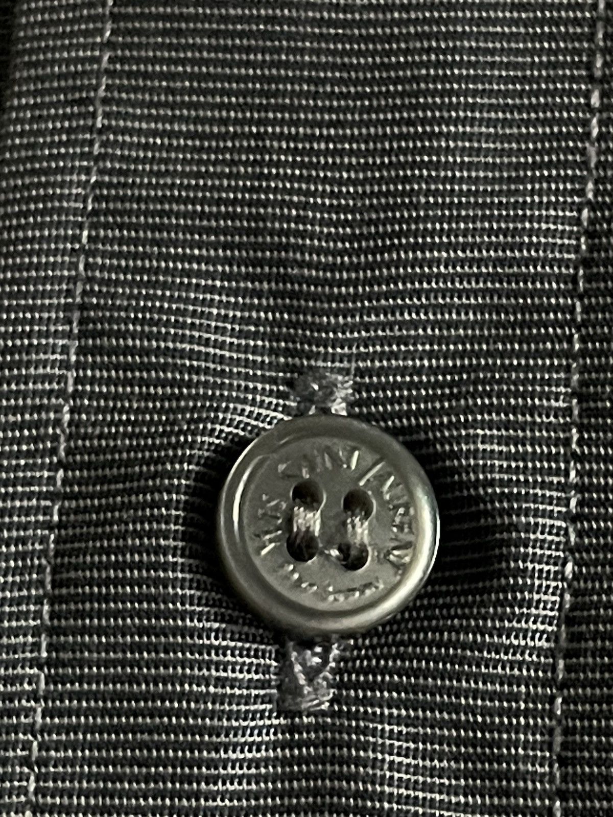 Vintage × Yves Saint Laurent Vintage Yves Saint Laurent Shirt Button Up Grey YSL Logo Size US M / EU 48-50 / 2 - 13 Thumbnail