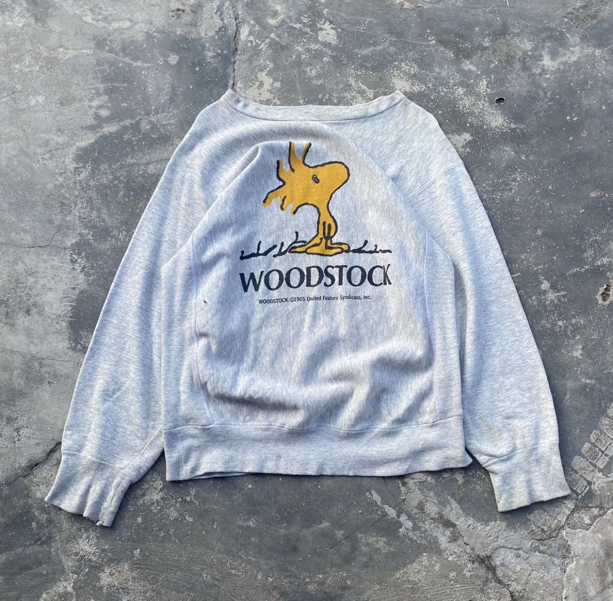 Vintage Distressed 1990s Woodstock Reverse Weave Sweatshirt Size US L / EU 52-54 / 3 - 1 Thumbnail