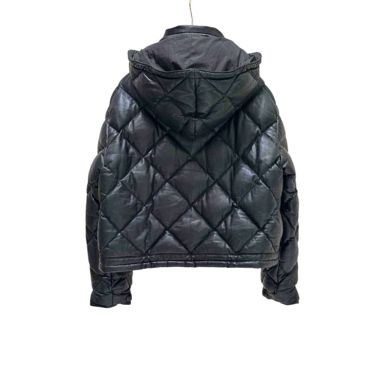 Saint Laurent Paris Saint Laurent Hooded Lambskin Leather Down Jacket Sz 40 Size M / US 6-8 / IT 42-44 - 2 Thumbnail