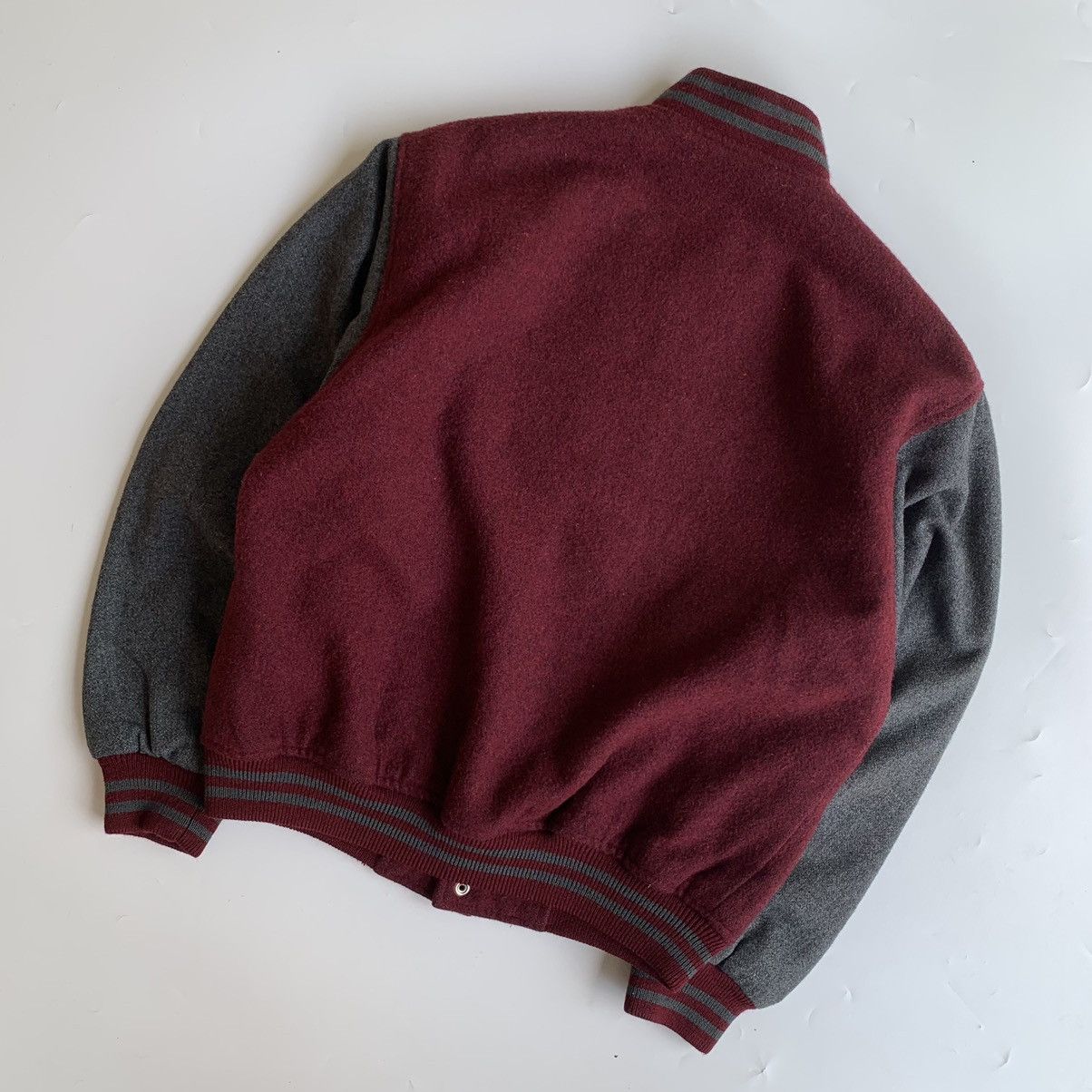 Japanese Brand × Vintage Vintage 90s New Wave Basic Varsity Bombers Wool Jacket Size US L / EU 52-54 / 3 - 6 Thumbnail