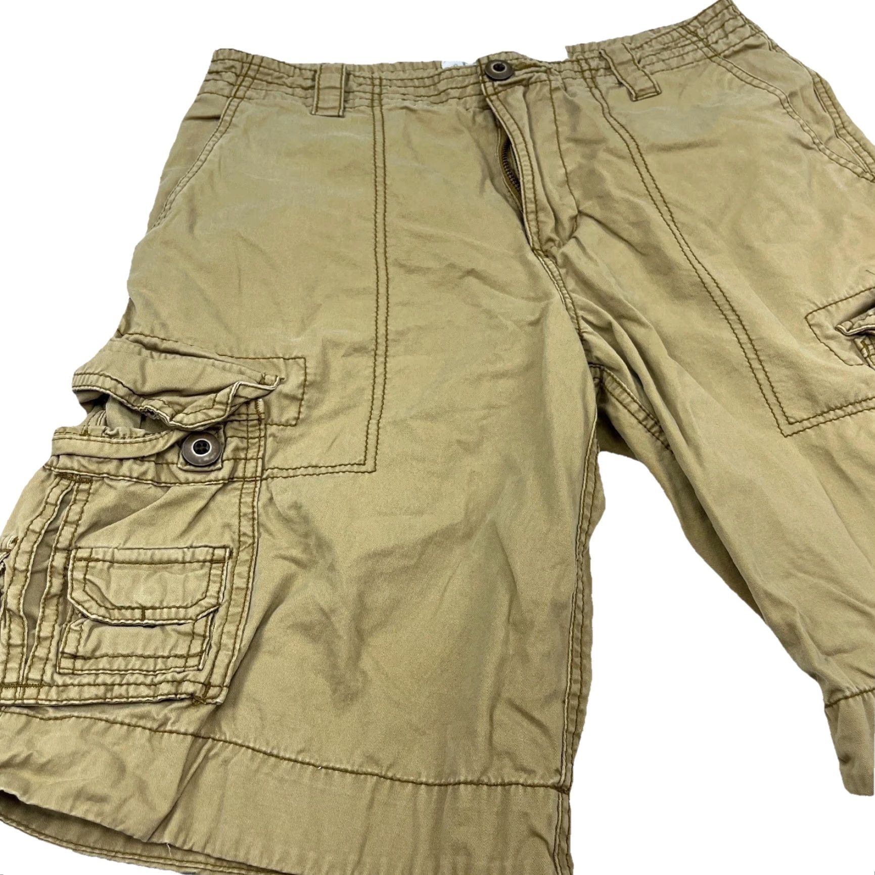 Vintage Aéropostale Cargo Shorts Men 30 Tan Brown Khaki Vintage VTG Y2K Preppy Dad Adult Cargo Shorts Mens 30 Beige Cotton Canvas Size US 30 / EU 46 - 5 Thumbnail