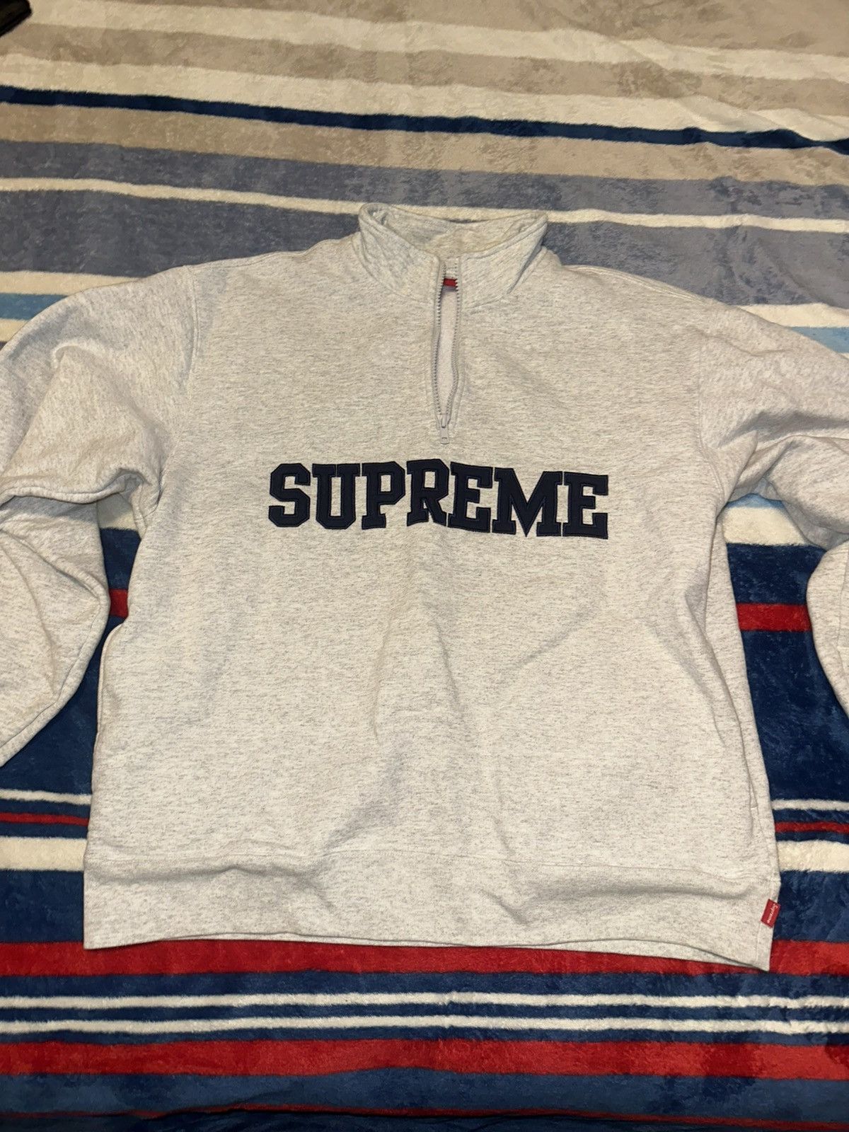 Supreme Grey supreme quarter zip Size US M / EU 48-50 / 2 - 1 Thumbnail