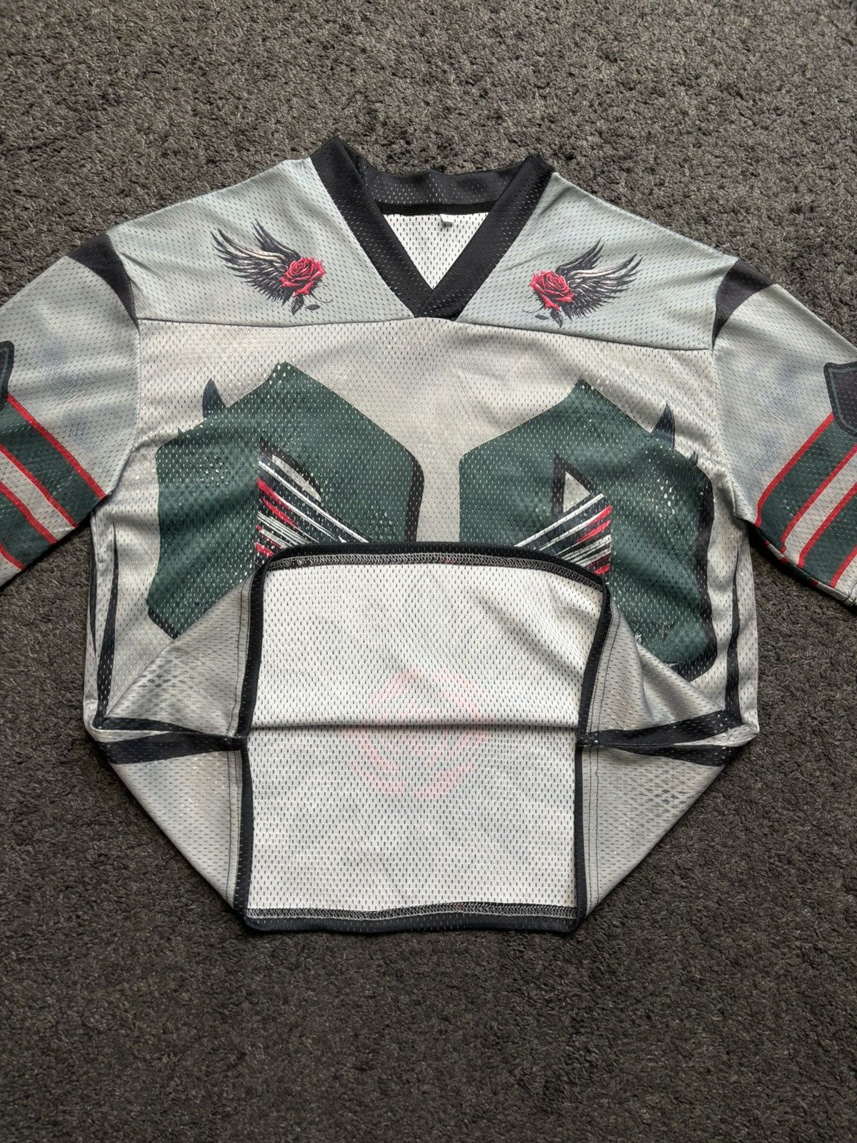 Japanese Brand Vintage style rare angelic roses 00 orison grey black jersey Size US M / EU 48-50 / 2 - 12 Thumbnail