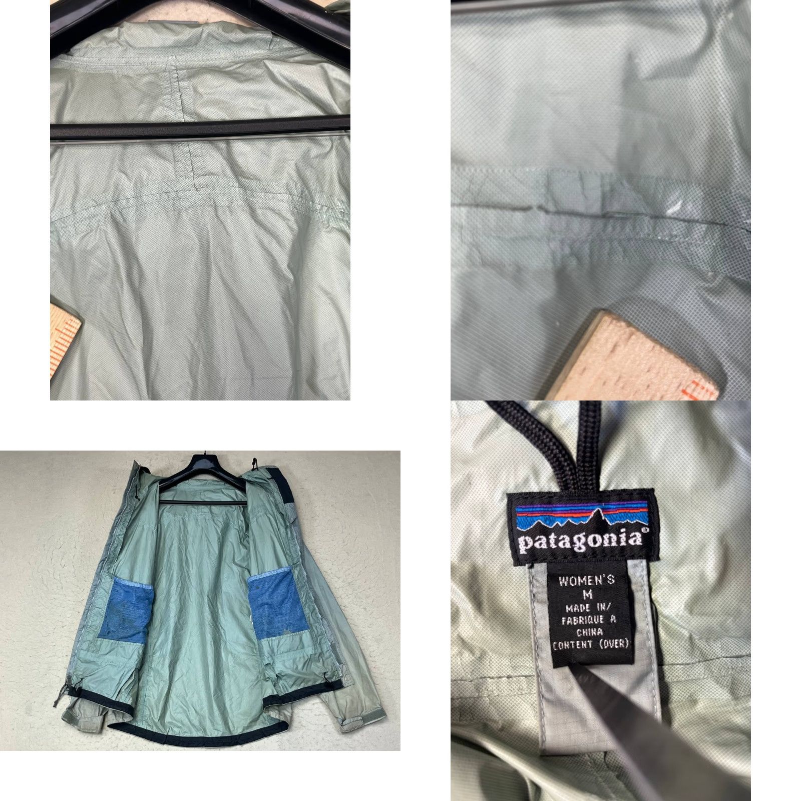Patagonia VINTAGE Patagonia Rain Jacket Gray Full Zip Outdoor Women's Medium See All Pics Size M / US 6-8 / IT 42-44 - 11 Thumbnail