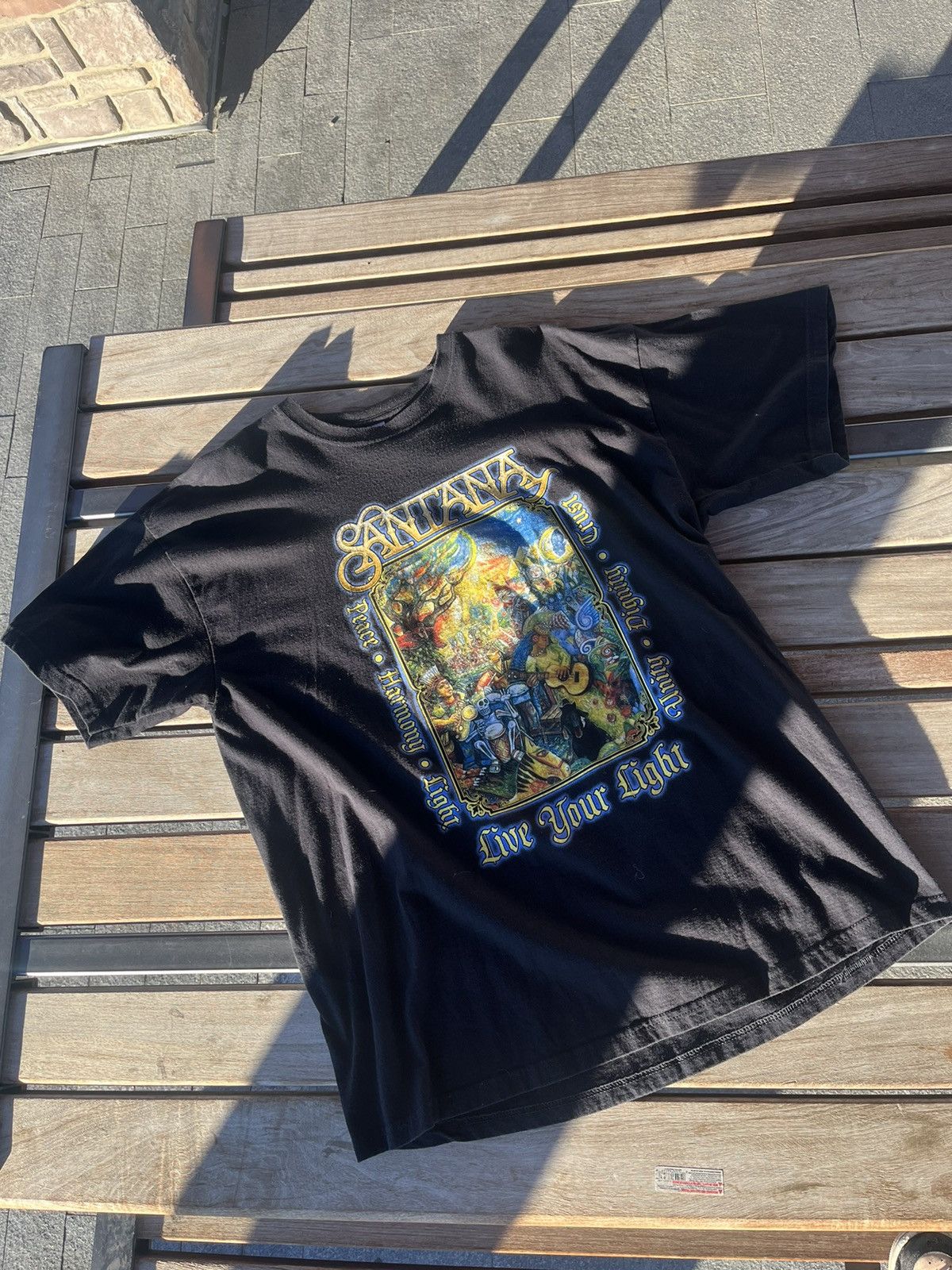 Band Tees × Vintage 2008 Santana Live Your Light Tour Shirt Size US XL / EU 56 / 4 - 1 Thumbnail