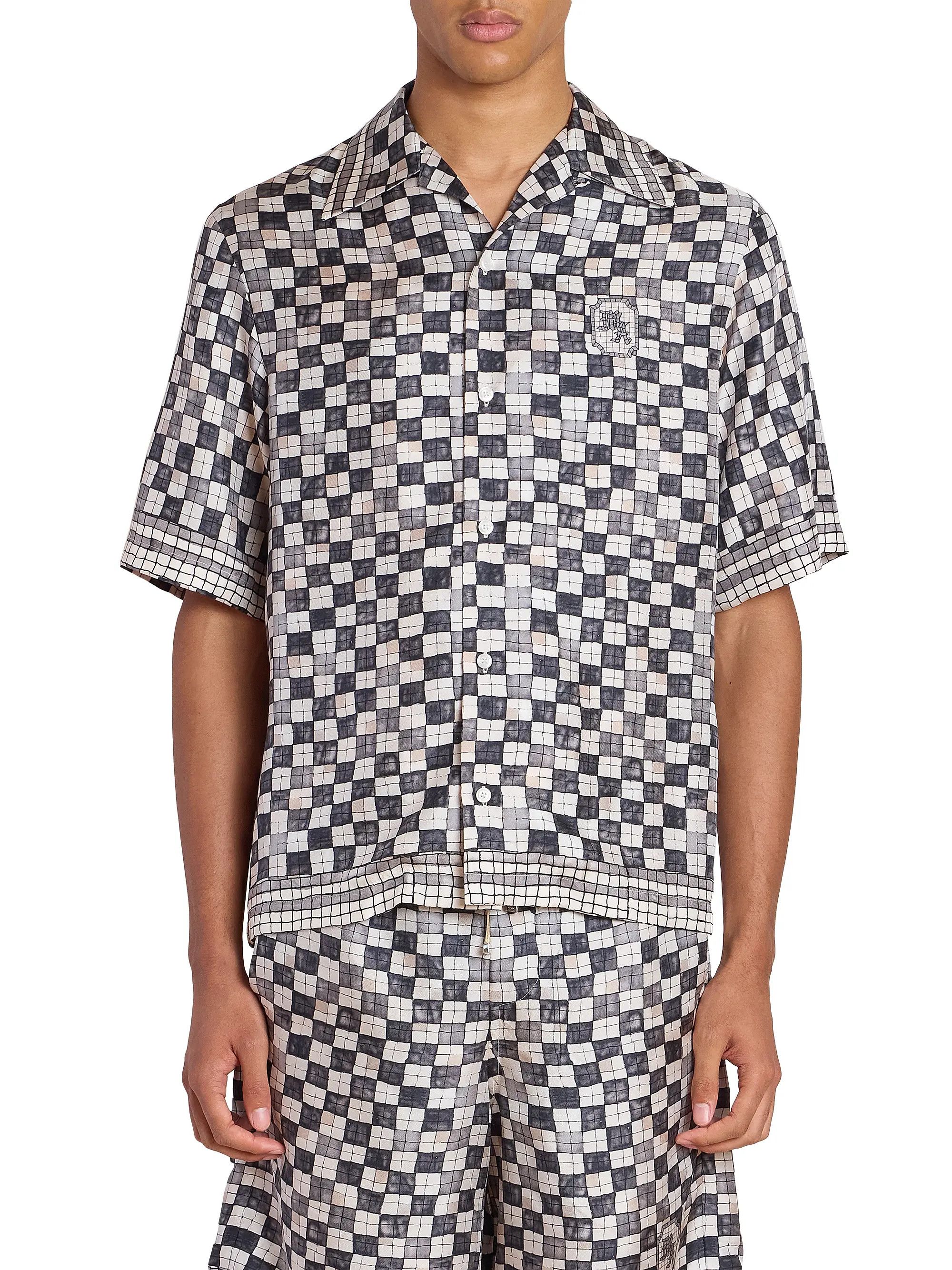 Amiri os11x0526 Chateau Crest Bowling Shirt in Multicolor Size US S / EU 44-46 / 1 - 4 Thumbnail
