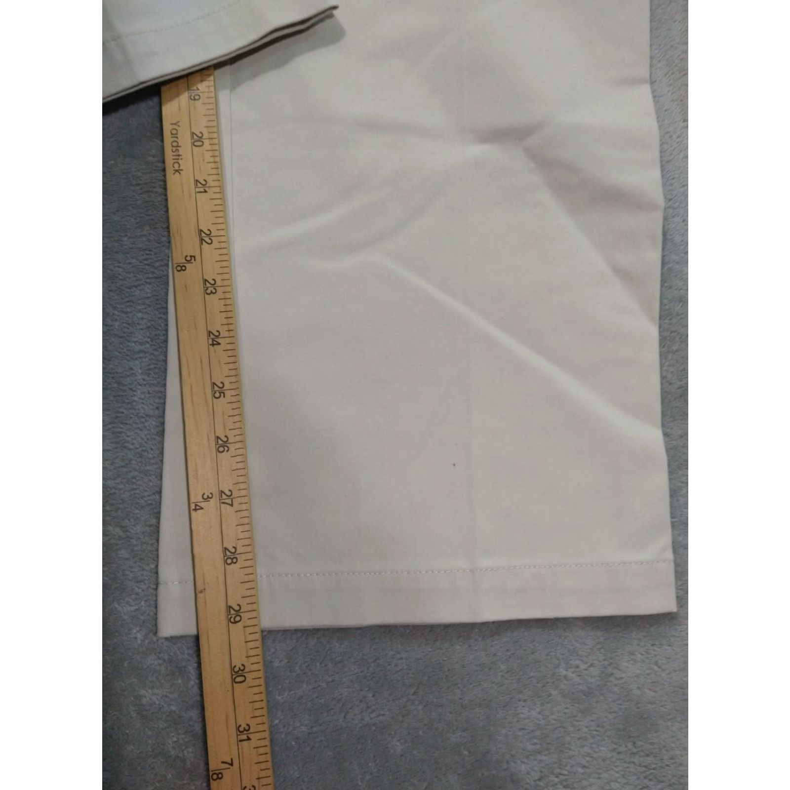 Croft & Barrow Croft & Barrow Pants Mens 38x30 Khaki Classic Flat Front Easy Care Stretch Cotton Polyester Spandex Beig e Size US 38 / EU 54 - 5 Thumbnail