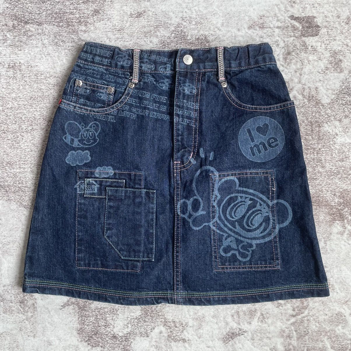 image of 20471120 x Angel Blue Vintage Angel Blue Mini Skirt in Denim, Women's (Size 22)