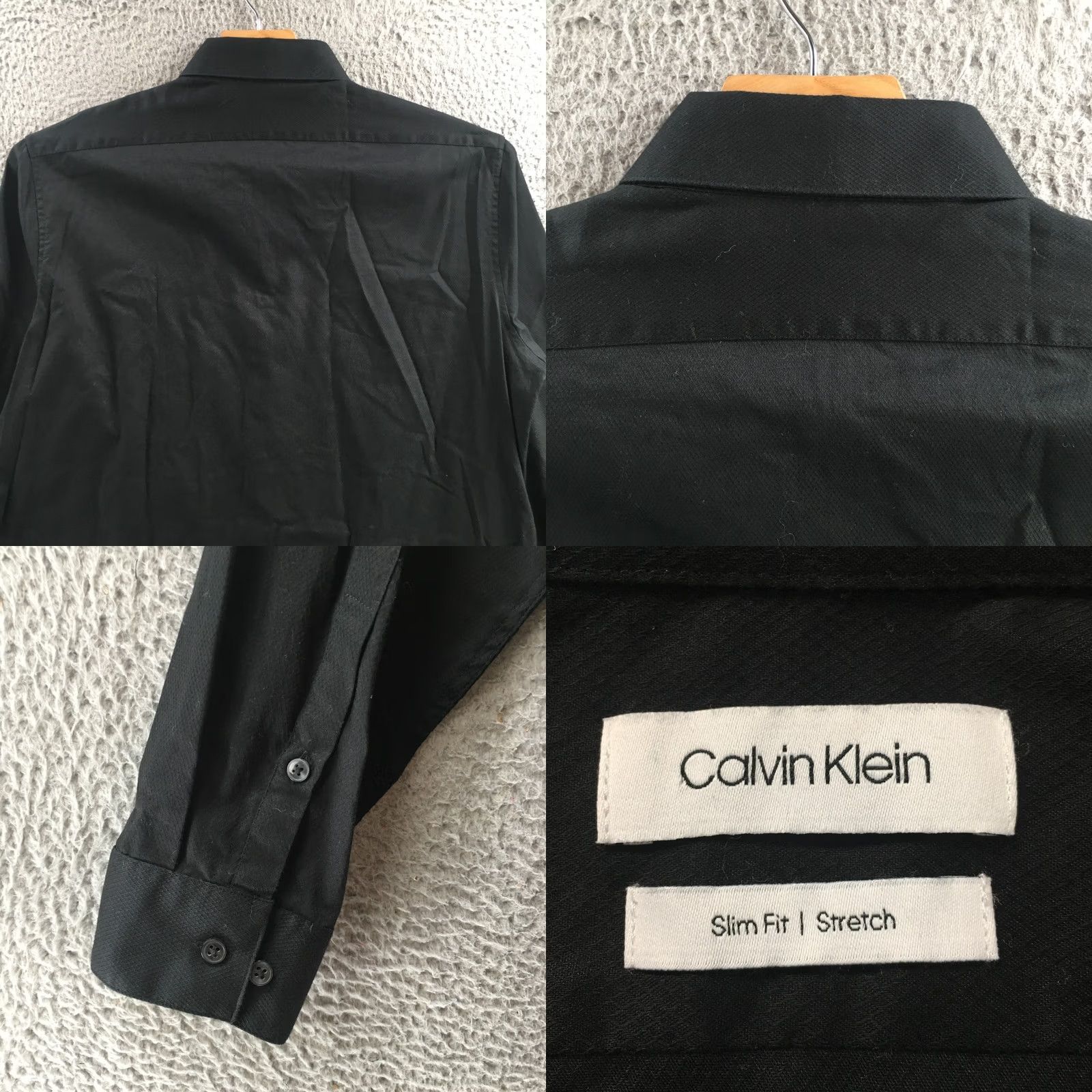 Calvin Klein Calvin Klein Shirt Mens 17 34/35 Black Cotton Slim Fit Button Up Longsleeve Size US XL / EU 56 / 4 - 8 Thumbnail