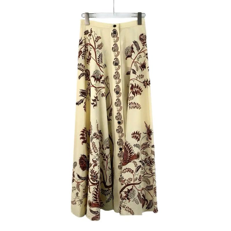 Dior Dior Beige Cotton Maxi Skirt 0089 Size 22" - 1 Thumbnail