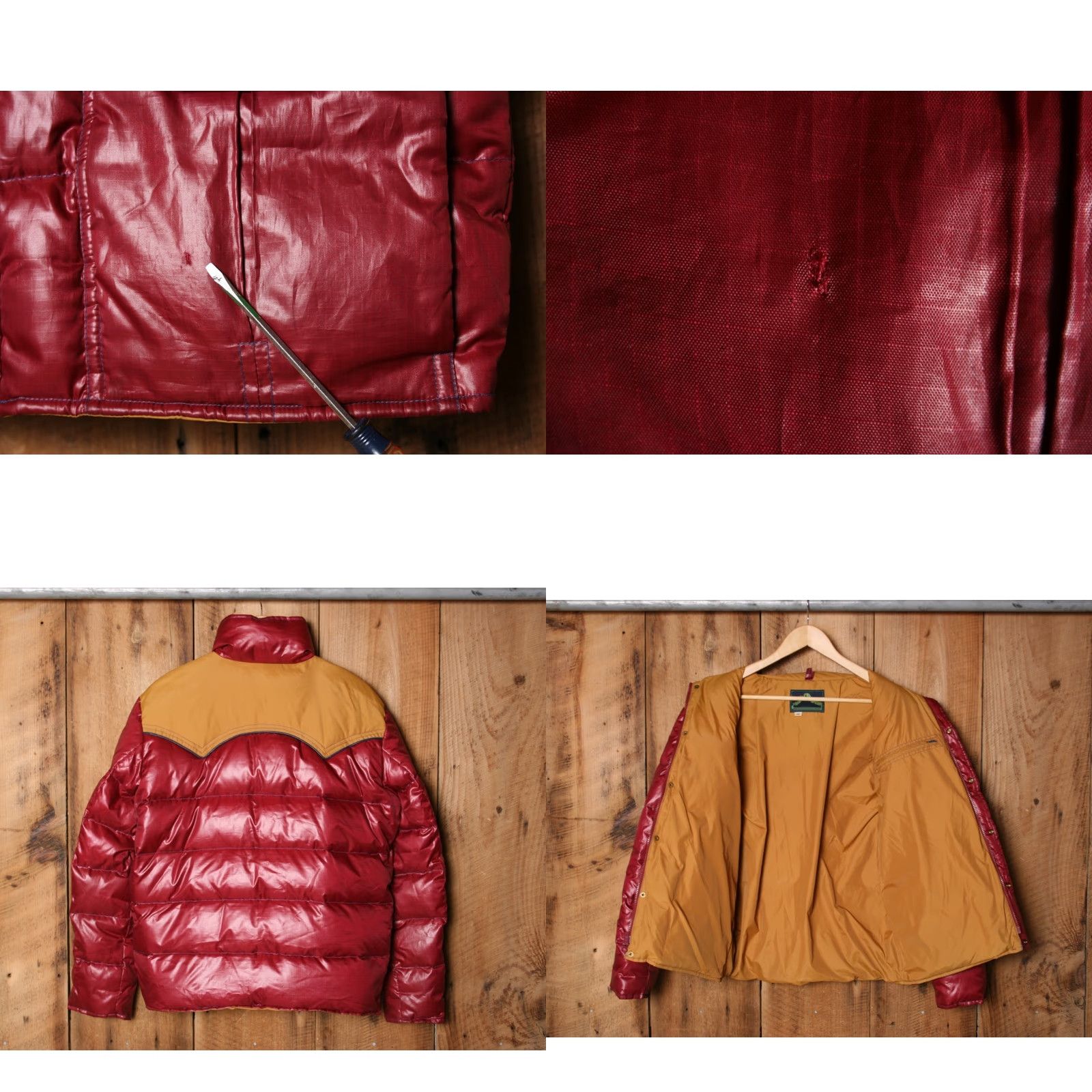 Warehouse WAREHOUSE Dubbleworks Puffer Jacket Jacket M Mens Red Yellow Size US M / EU 48-50 / 2 - 8 Thumbnail