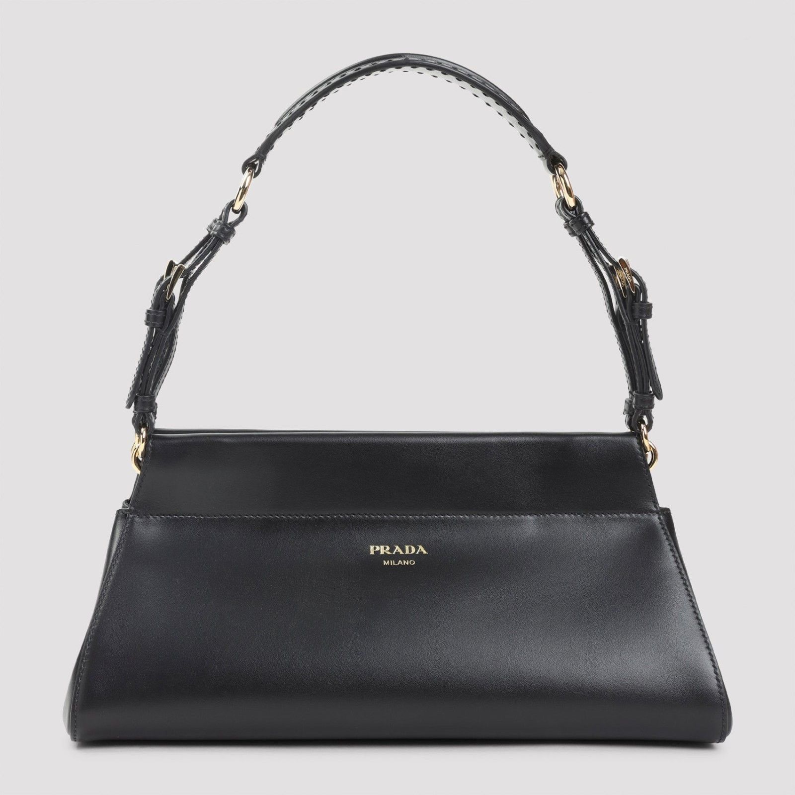 Prada PRADA Black Leather Top Handle Bag New & Authentic Size ONE SIZE - 4 Thumbnail