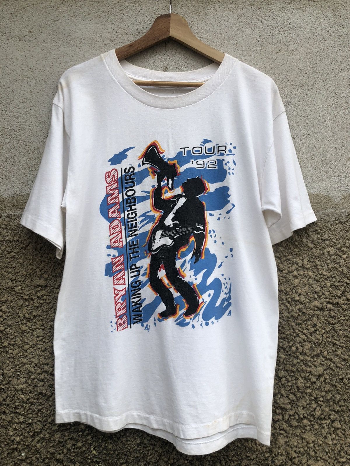 Band Tees × Vintage Vintage 90s Bryan Adam "Waking Up The Neighbour" Tour Tshirt Size US L / EU 52-54 / 3 - 1 Thumbnail