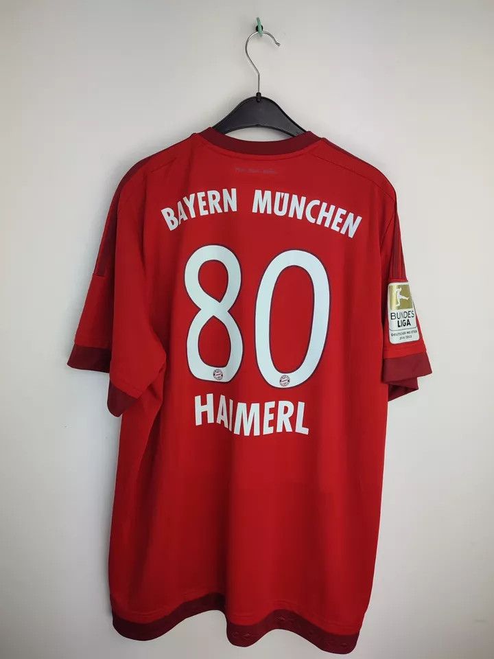 Adidas FC Bayern Munich Munchen 2015/16 #80 Haimerl FOOTBALL SHIRT Size US XXL / EU 58 / 5 - 8 Thumbnail
