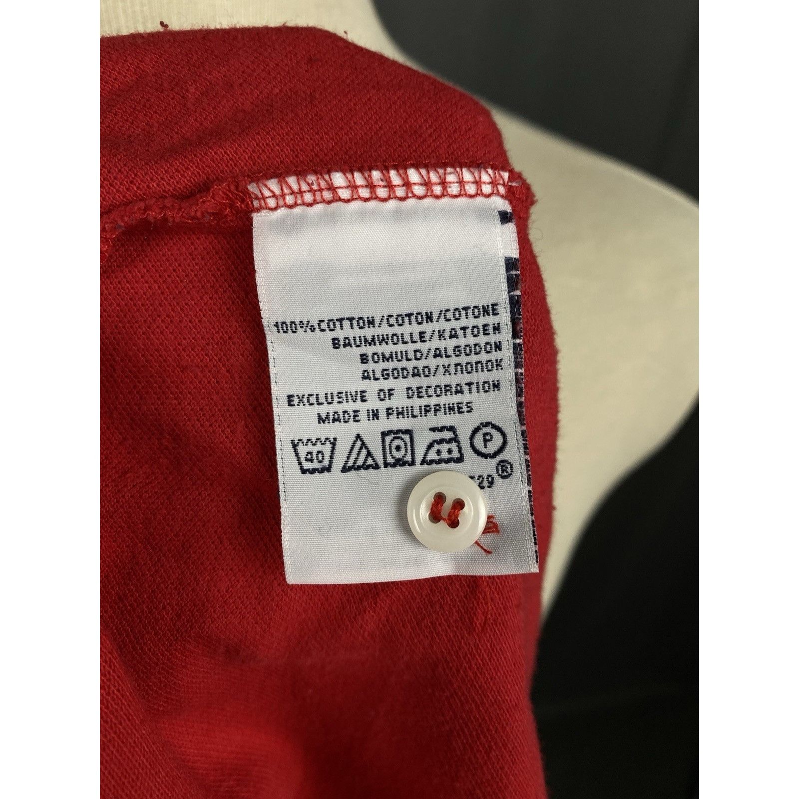 Polo Ralph Lauren Polo by Ralph Lauren Big Logo Vintage Men's Red Collared Pol Size US L / EU 52-54 / 3 - 12 Thumbnail