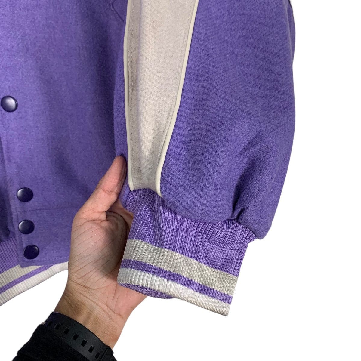 Divided DIVIDED Purple Oversize Varsity Jacket #0530-C24 Size US XS / EU 42 / 0 - 11 Thumbnail