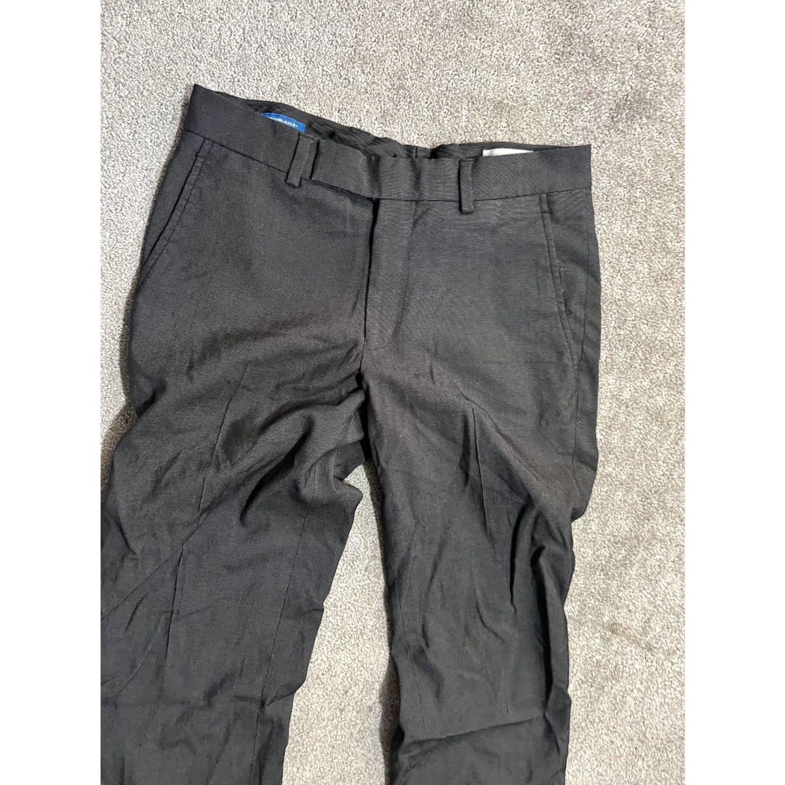 Kenneth Cole KENNETH COLE Techni-COLE Gray Dress Slim-Fit Pants 36 x 29 Dress Pants Men Slim 36 Blue Polyester Blend Front Flat Zipper Vintage No Size US 36 / EU 52 - 2 Thumbnail