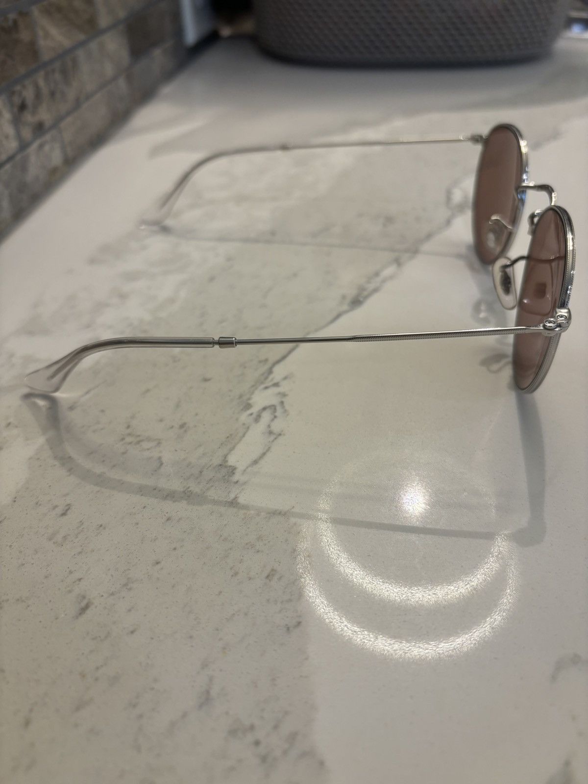 RayBan Ray Ban RB3447 Round Metal Polished Silver Size ONE SIZE - 6 Thumbnail