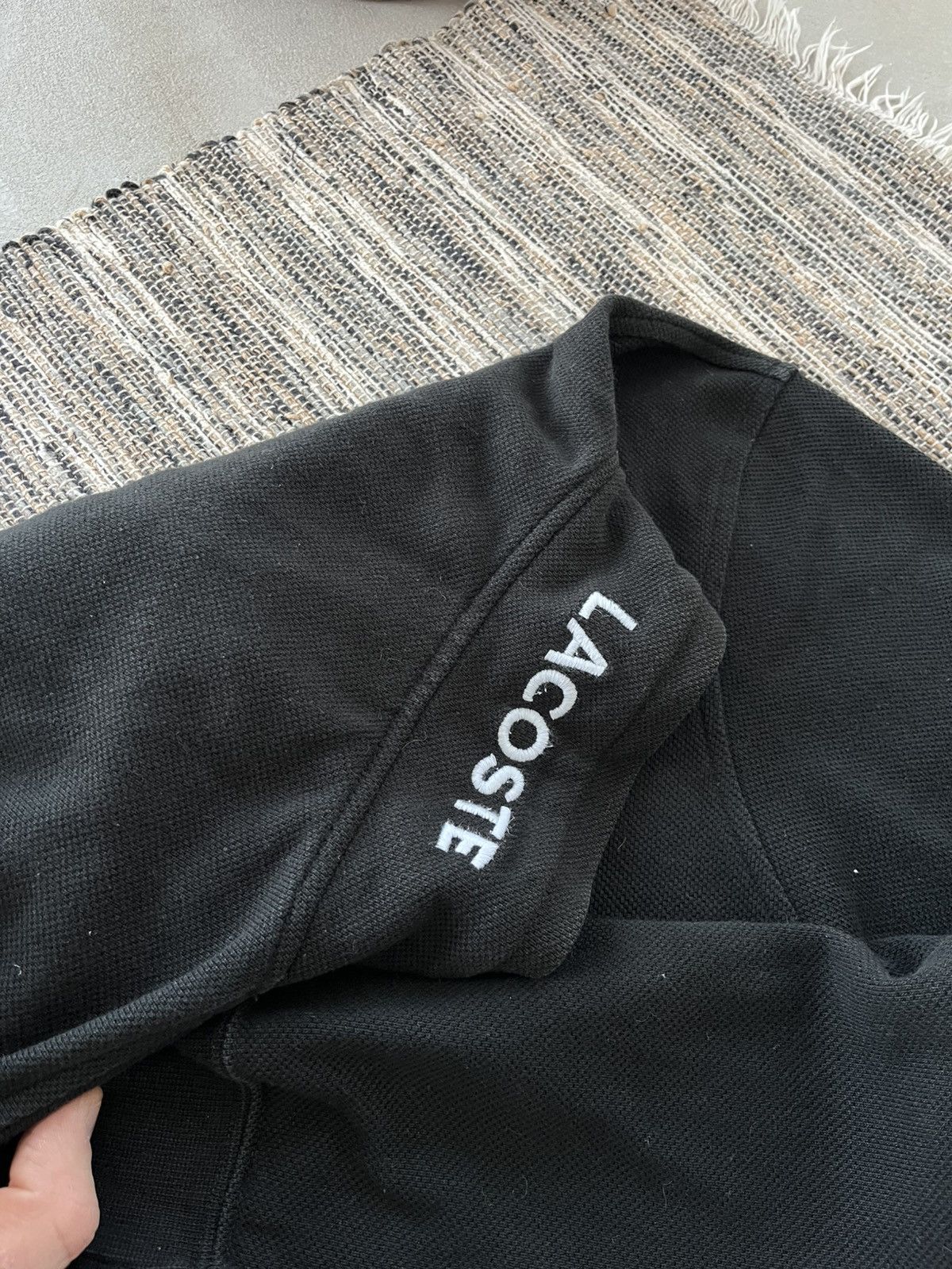 Lacoste Vintage Lacoste Black Zip Sweatshirt Avantgarde Minimalistic Size US XL / EU 56 / 4 - 10 Thumbnail