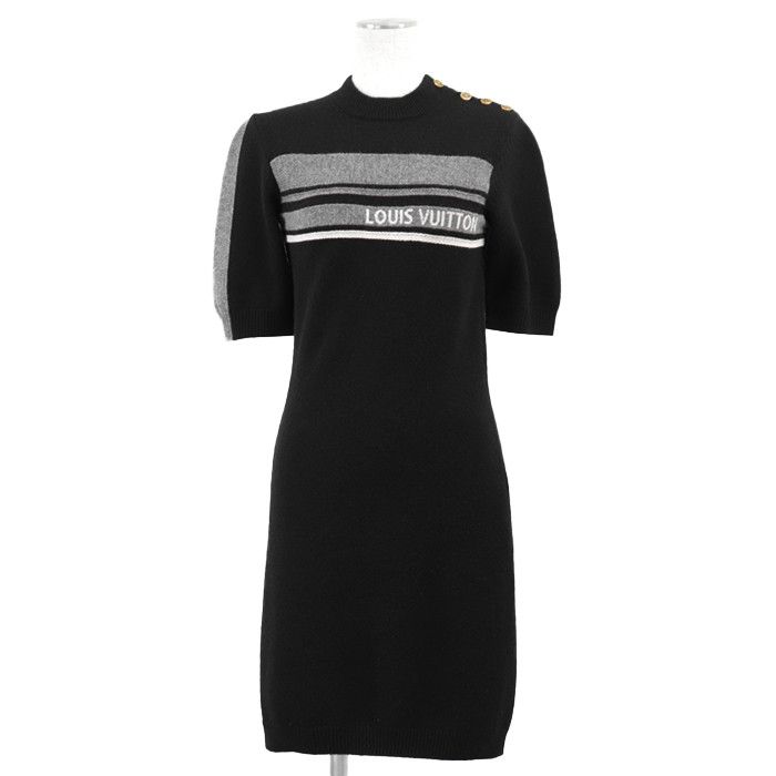 Louis Vuitton Louis Vuitton Louis Vuitton Signature Intarsia Cashmere Dress Textile Dresses DUTY FREE for USA Size ONE SIZE - 1 Thumbnail