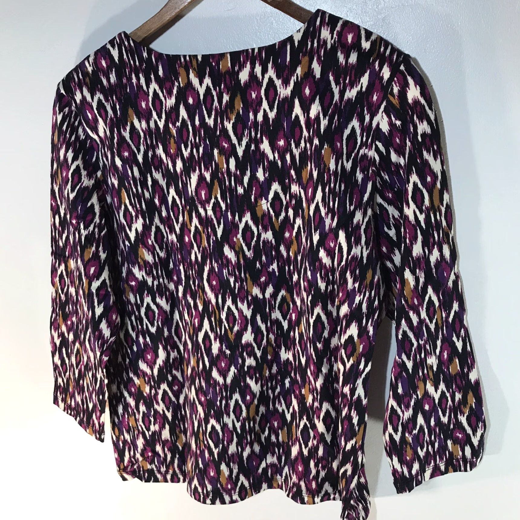 Vintage VINTAGE Ruby Rd Blouse Women's Medium Geometric Beaded Knit Top Casual Dressy Lightweight 3/4 Sleeve Size M / US 6-8 / IT 42-44 - 5 Thumbnail