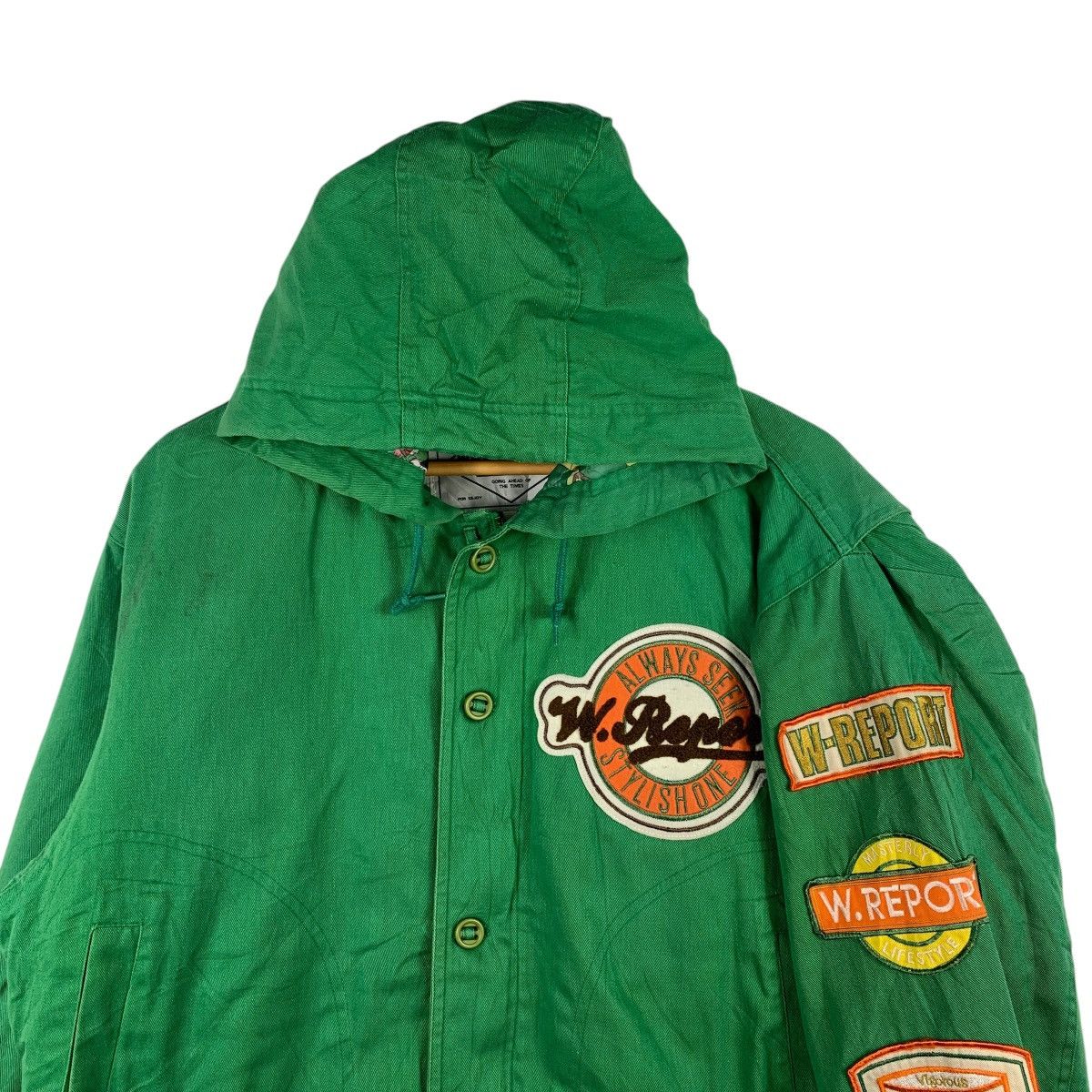 Weather Report WEATHER REPORT Embroidered Logo Green Hooded Bomber Jacket Size US M / EU 48-50 / 2 - 4 Thumbnail