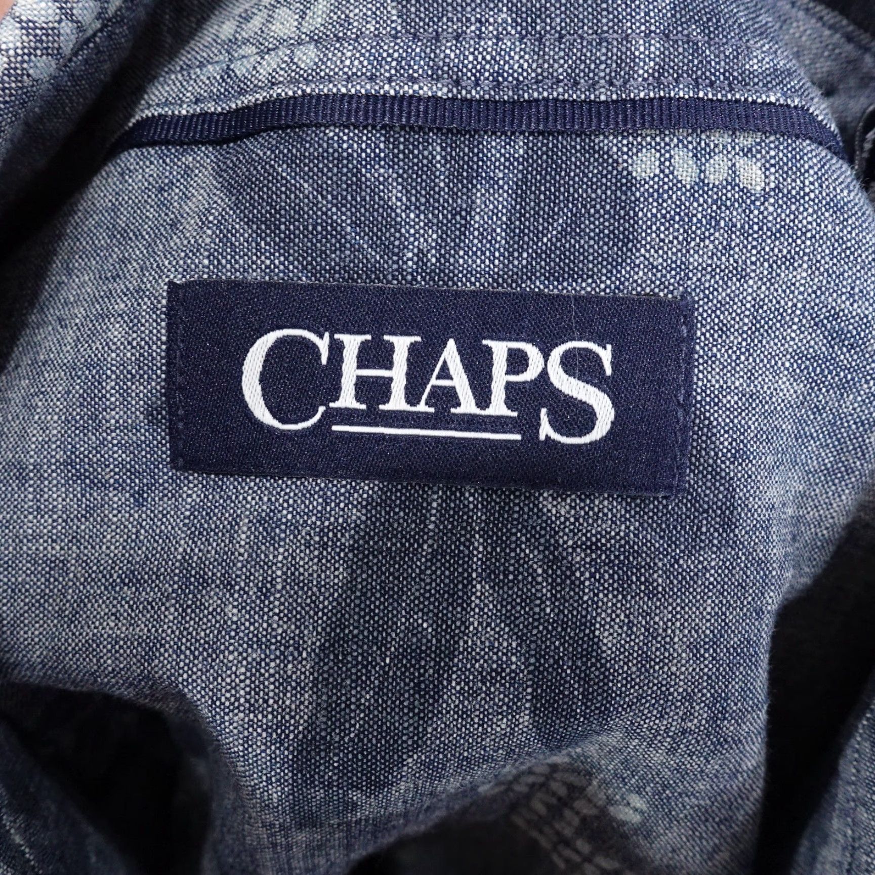 Chaps VINTAGE Chaps Men's Casual Shirt Large Blue Gray Floral Button-Down Long Sleeve Cotton Size US L / EU 52-54 / 3 - 6 Thumbnail
