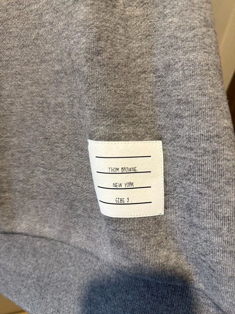 Thom Browne THOM BROWNE Grey crew neck sweatshirt Size US L / EU 52-54 / 3 - 5 Thumbnail