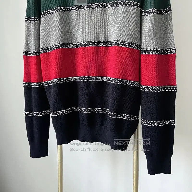 Other Versace Men's Color Block Long Sleeve Sweater . Size US XXL / EU 58 / 5 - 3 Thumbnail