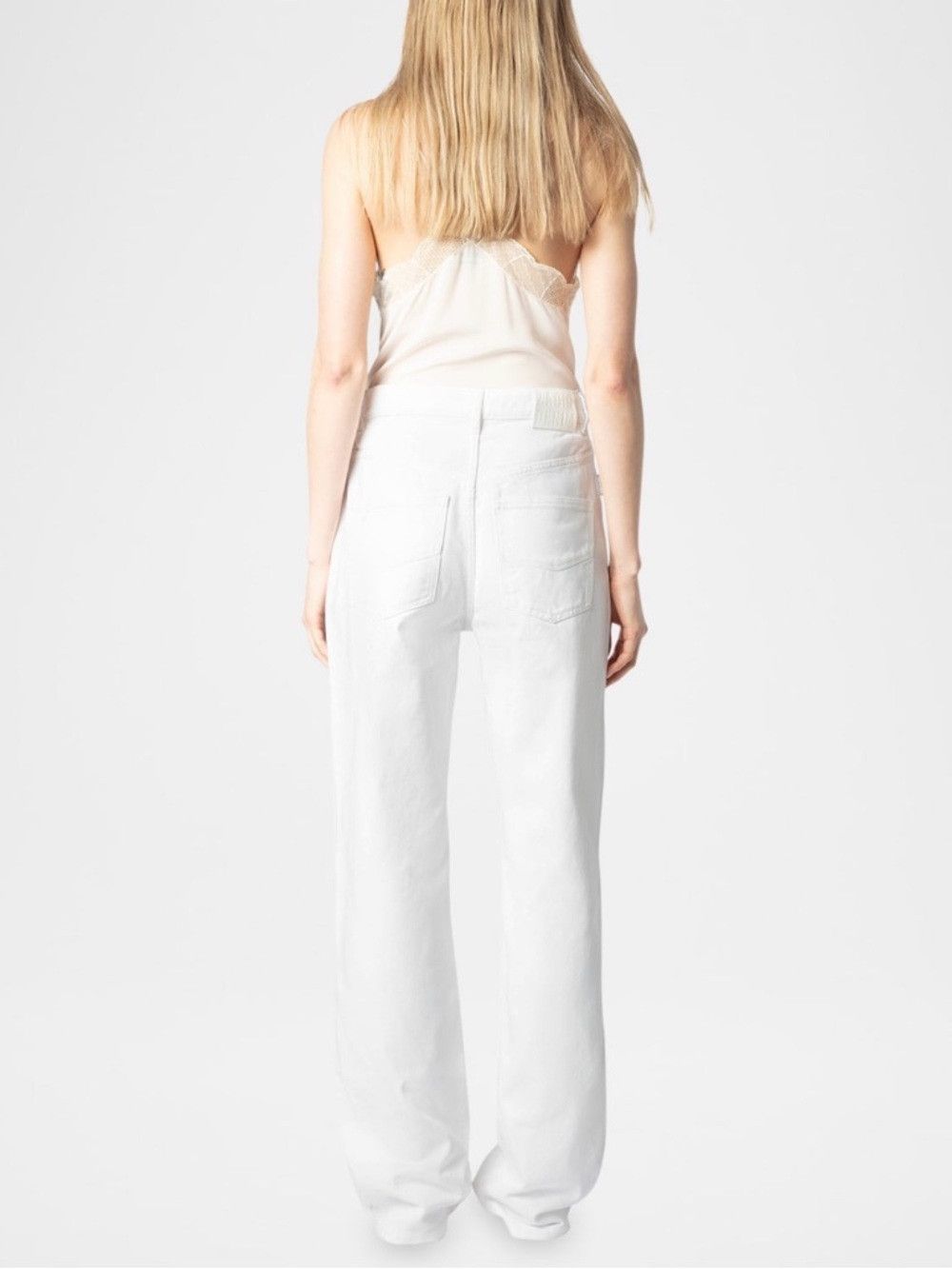 Zadig & Voltaire Zadig & Voltaire Elio Denim Eco Brod Judo White Heart Strai Size 25" / US 0 / IT 36 - 2 Thumbnail