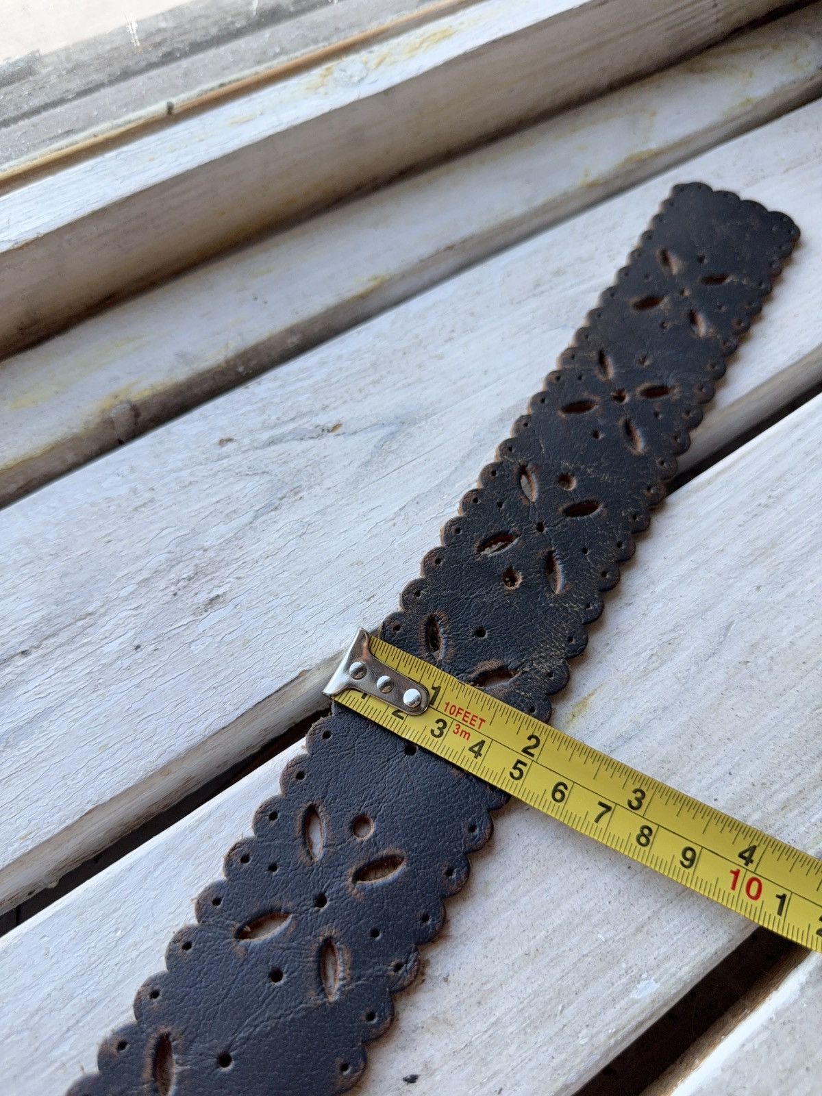 Japanese Brand Vintage Japanese Leather Punk Emo Rock Goth Y2K Drill belt Size ONE SIZE - 15 Thumbnail