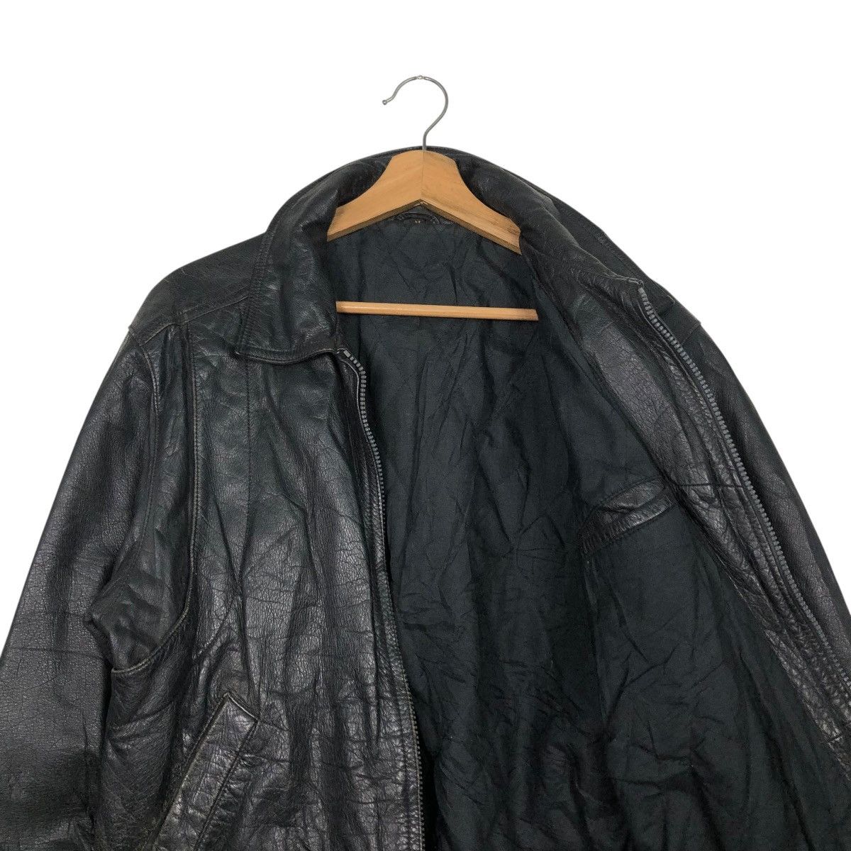 Japanese Brand 🔥VINTAGE BIKER LEATHER JACKET UNBRANDED ISSEY MIYAKE Size US M / EU 48-50 / 2 - 14 Thumbnail