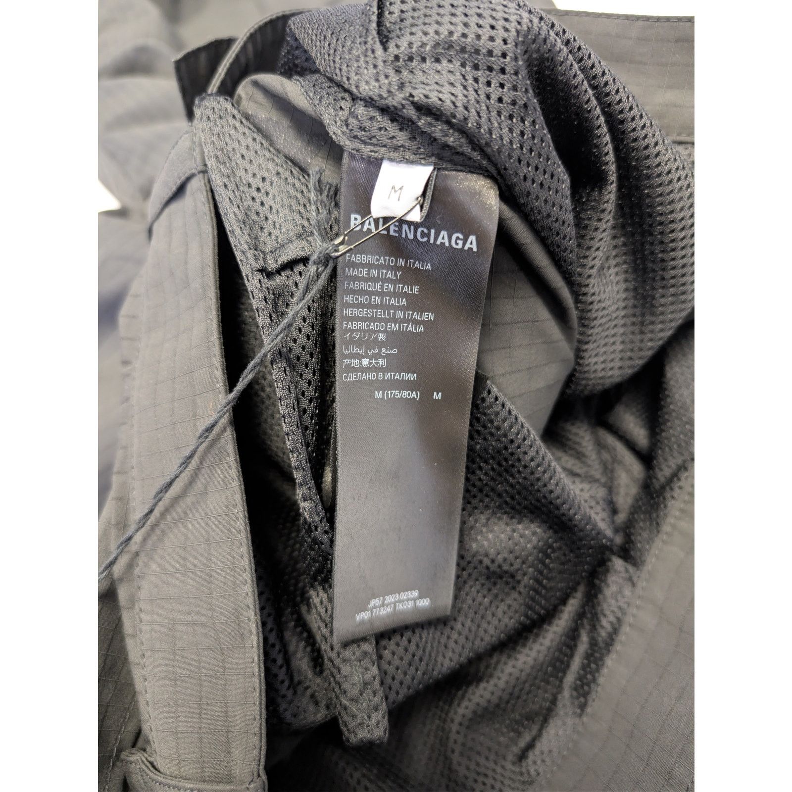 Balenciaga o1rshd1 Unity Sports Icon Light Cargo Pants in Black Size US 32 / EU 48 - 18 Thumbnail