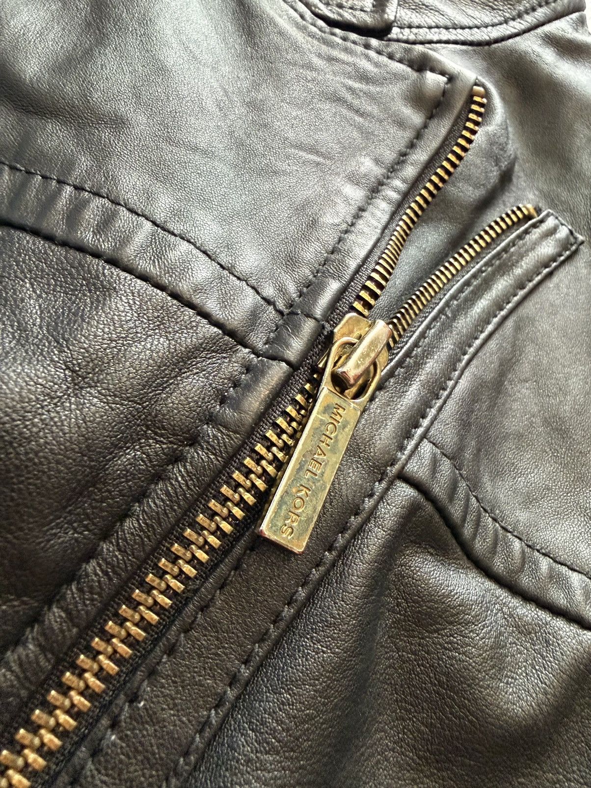 Michael Kors Michael Kors Lambskin Leather Moto Cafe Racer Jacket Sz XS Size XS / US 0-2 / IT 36-38 - 5 Thumbnail
