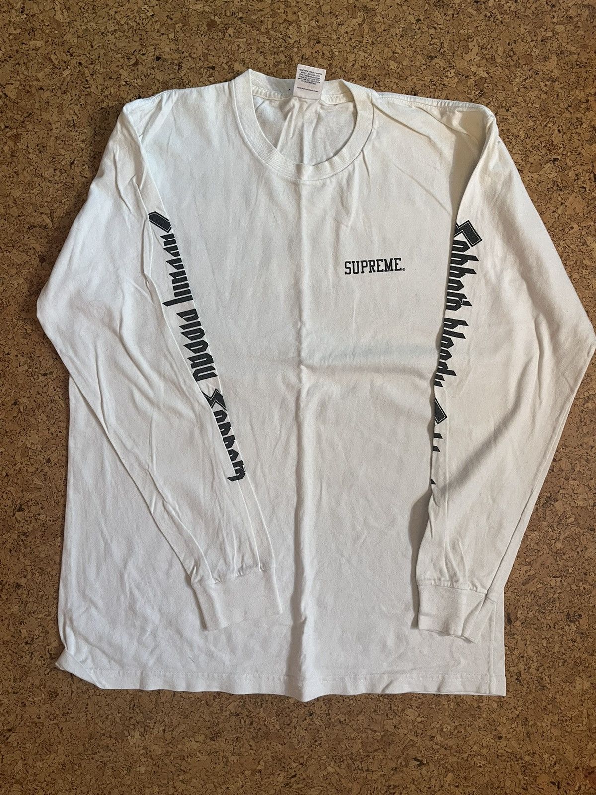 Supreme SS16 Vintage Supreme x Black Sabbath L/S TShirt White 
