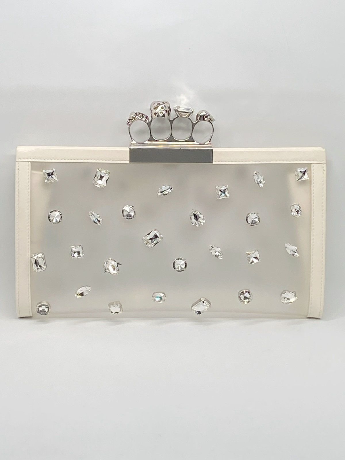 Alexander McQueen Alexander McQueen Four-Ring Knuckle Clasp Crystal clutch Size ONE SIZE - 5 Thumbnail