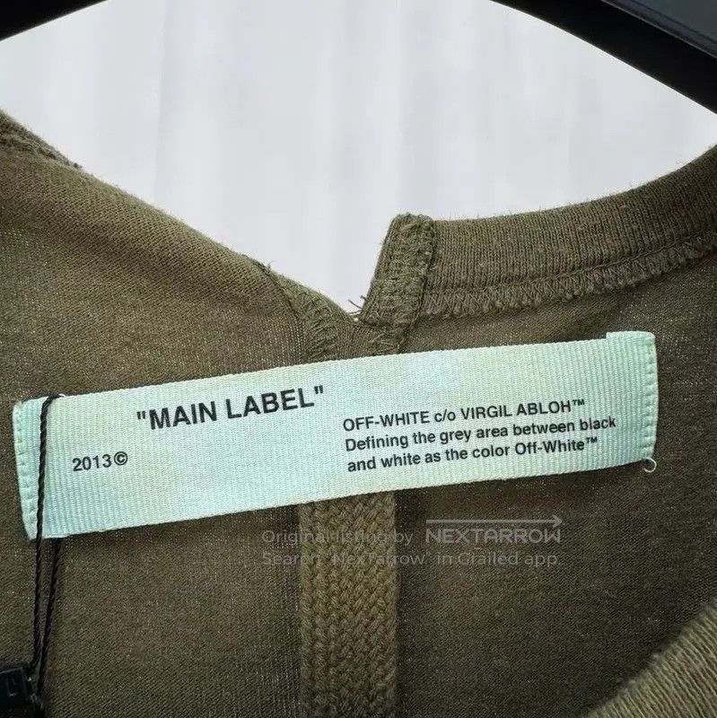 Off-White Off-White Olive Green Logo Print T-Shirt . Size US M / EU 48-50 / 2 - 5 Thumbnail
