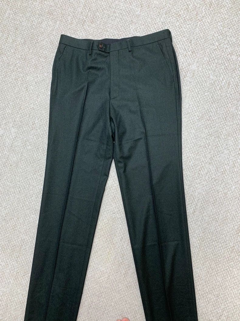 Loro Piana LORO PIANA Dark green wool cashmere thick trousers Size 52L - 1 Thumbnail