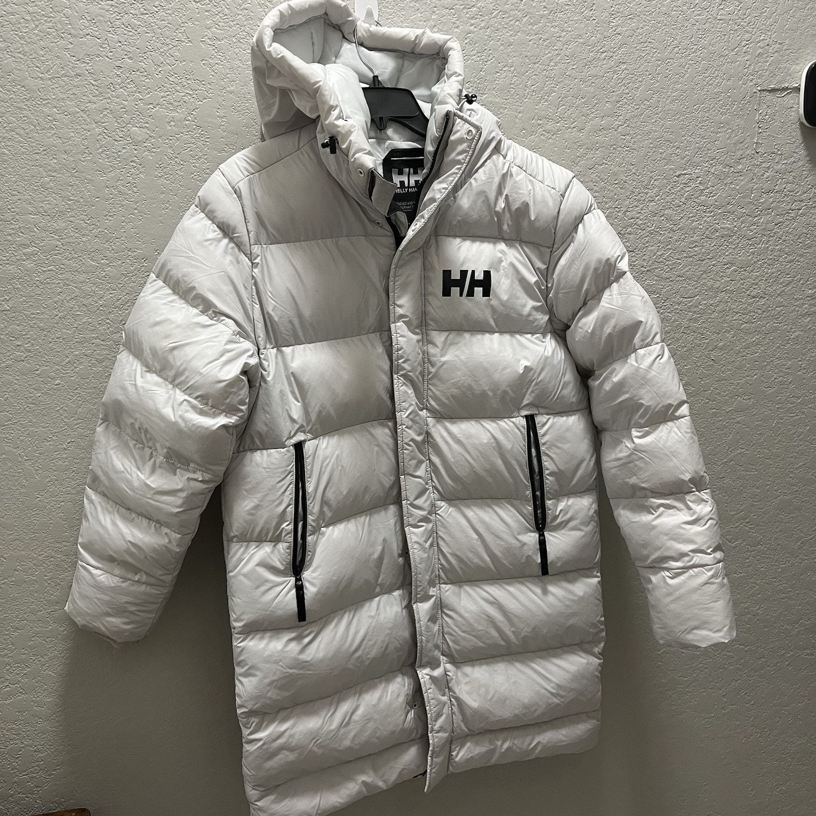 Helly Hansen Active Puffer Long Parka White Men Medium Hood