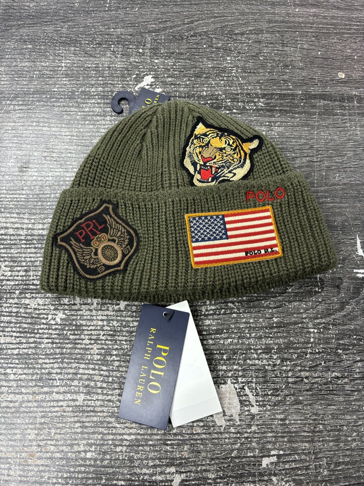 Polo tiger beanie patch new