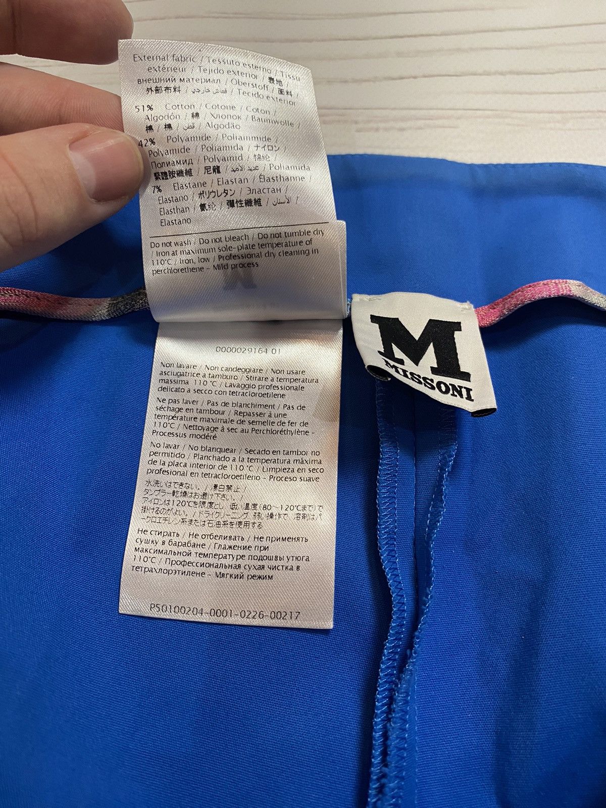 Missoni × Vintage Missoni design blue Straight long shorts Size 27" / US 4 / IT 40 - 5 Thumbnail